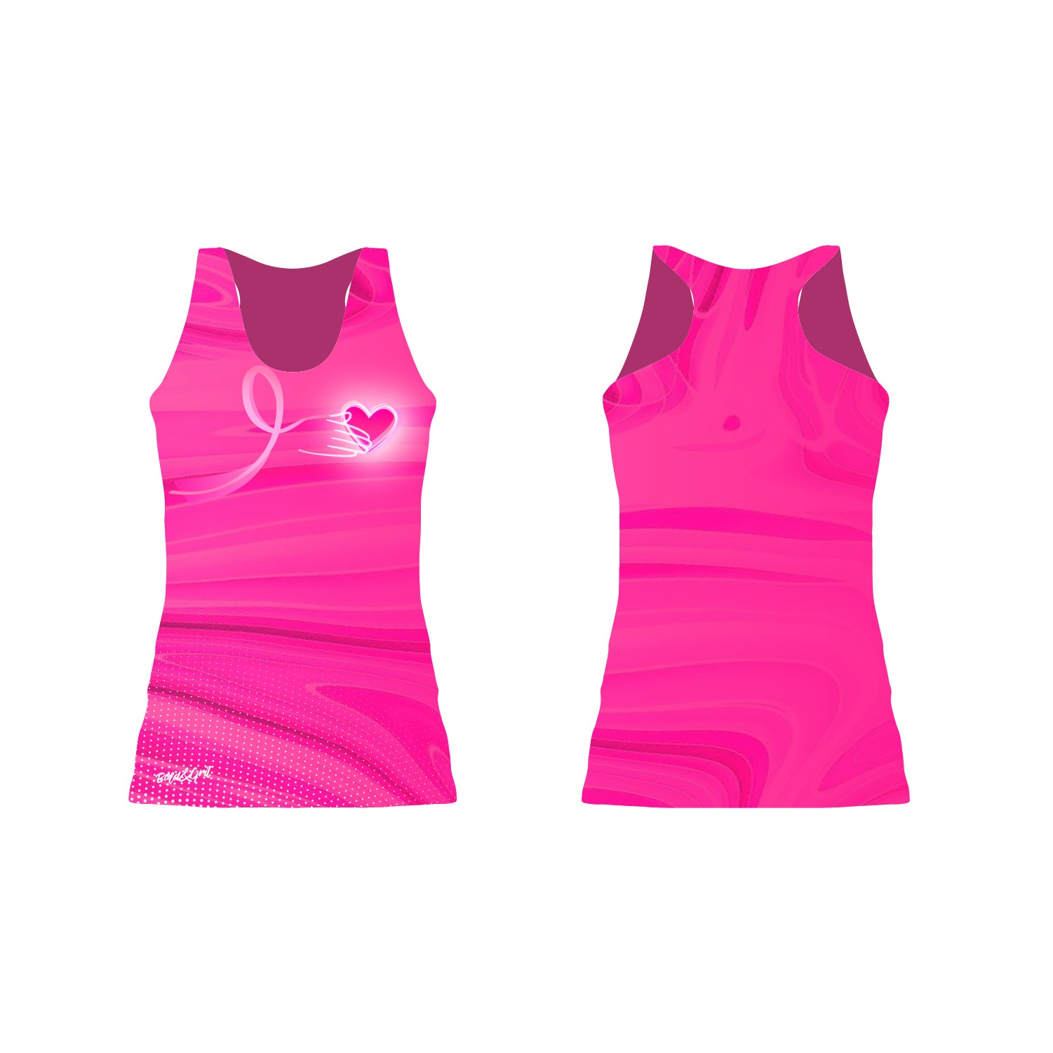 Pink Heart Awareness Tank Top - Bold&Grit