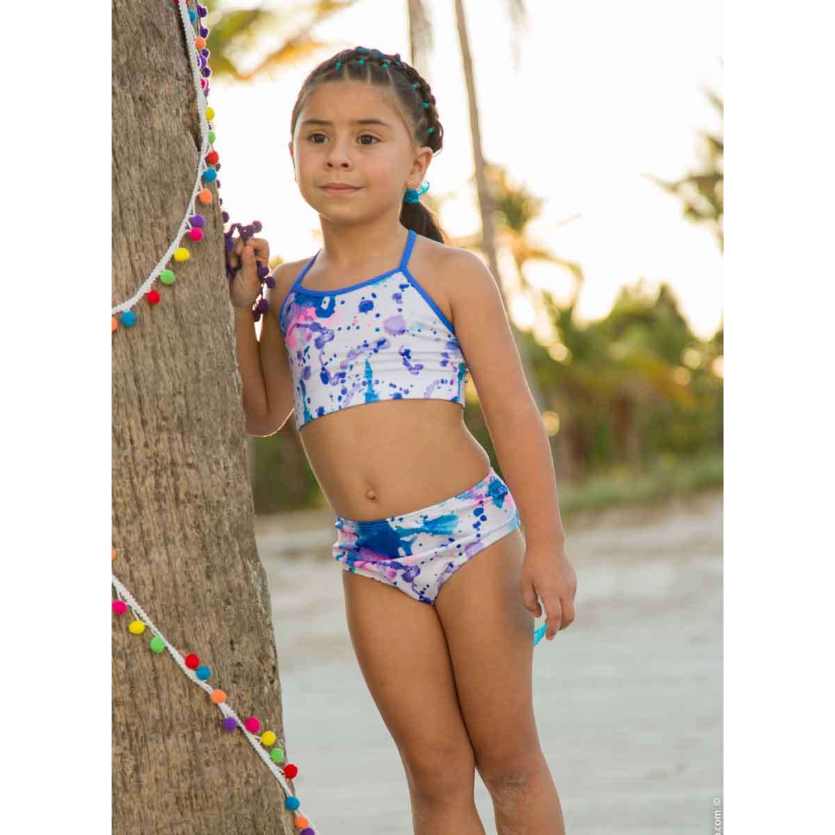 Energy - splash paint two piece swimsuit