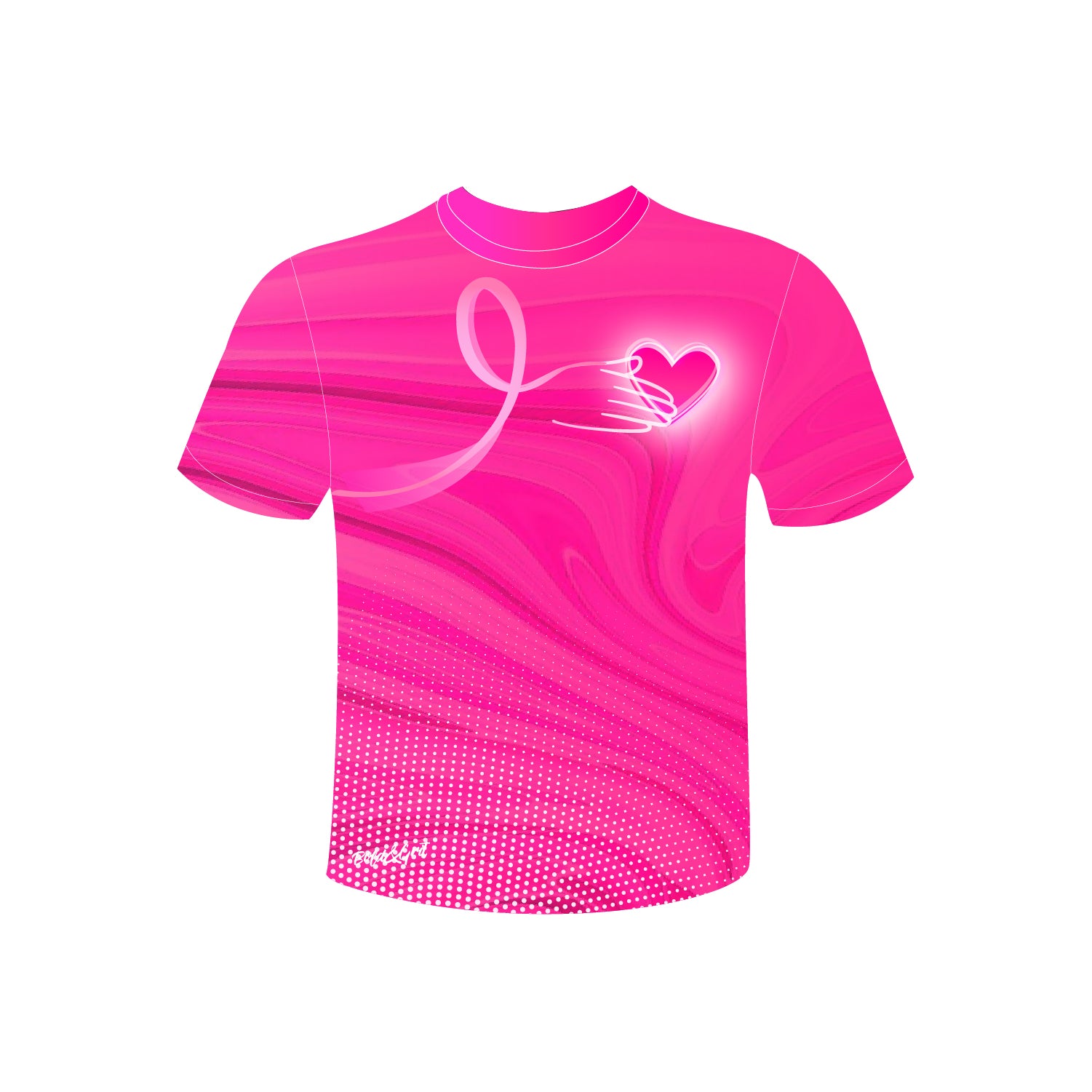 Pink Heart Awareness T-Shirt Unisex - Bold&Grit