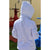 PROTECTIVE WHITE AND BLUE GIRLS' JACKET - FACE MASK INCLUDED